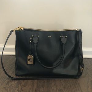 LAUREN RALPH LAUREN DOUBLE ZIP SATCHEL